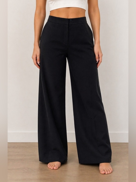 SPANX Pants - Spanx Black Wide Leg Pants High Waisted Pull On Stretch Career Work Large